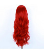 24 inch long curly hair Red color Synthetic Lace Wig