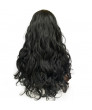 24 inch long curly Black Synthetic Lace Fronta Wig Costume wigs