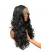 24 inch long curly Black Synthetic Lace Fronta Wig Costume wigs