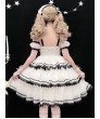 Lolita Jumper Skirt Gothic JSK Lolita Dress White Sleeveless Bows Dress