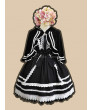 Sweet Lolita Dress Black Sleeveless Ruffles Two-Tone Dress