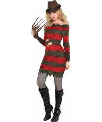 A Nightmare on Elm Street Female Freddy Krueger Cosplay Costume