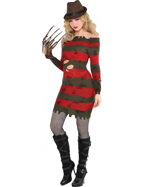 A Nightmare on Elm Street Female Freddy Krueger Cosplay Costume