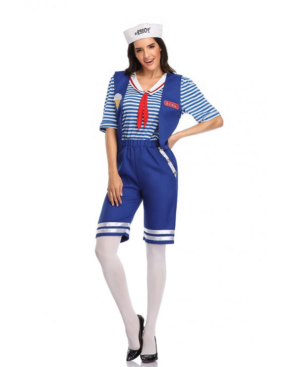 Stranger Things Sailor Navy Hellfire Club Robin Cosplay Costume