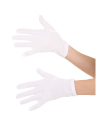 Pair of Gloves White Costume Adult Gloves 9” Adult White Costume Gloves