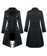 Medieval solid color long sleeve three row button women's coat irregular top women's wear