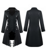 Medieval solid color long sleeve three row button women's coat irregular top women's wear