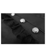 Medieval solid color long sleeve three row button women's coat irregular top women's wear