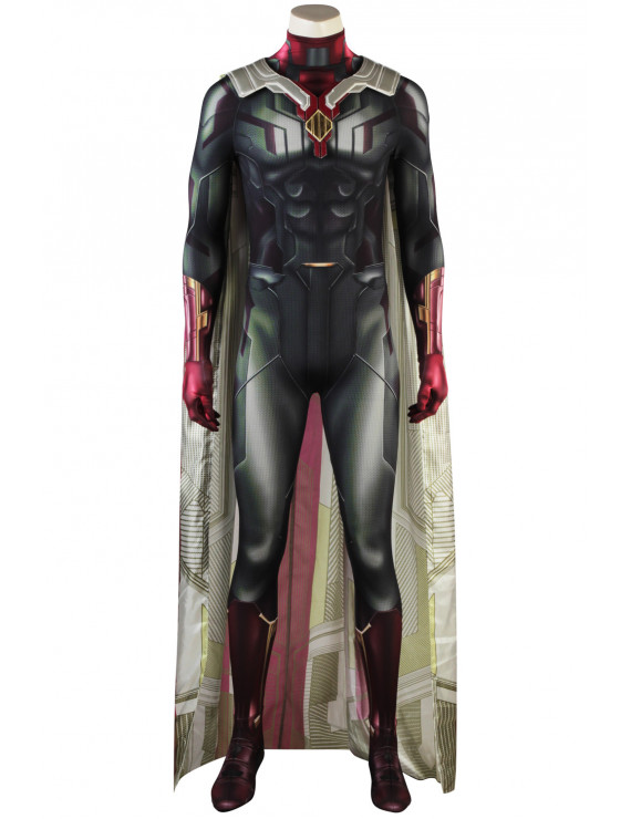 Marvel Avengers Infinity War Vision Cosplay Costume