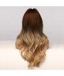 Natural Ombre Long Curly Women Costume Wig + Wig Cap