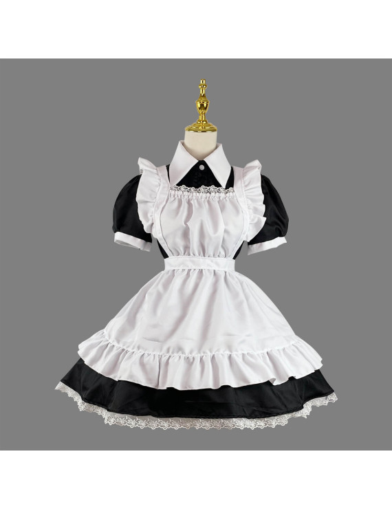 Maid outfit cosplay restaurant cafe work clothes long skirt black and white maid outfit 