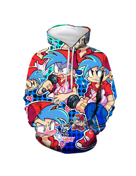 Friday night funkin 3D digital print hoodie