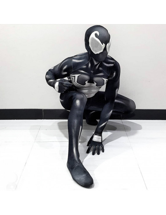 Black Spider Man Black Bodysuit spandex Super hero Cosplay Costume