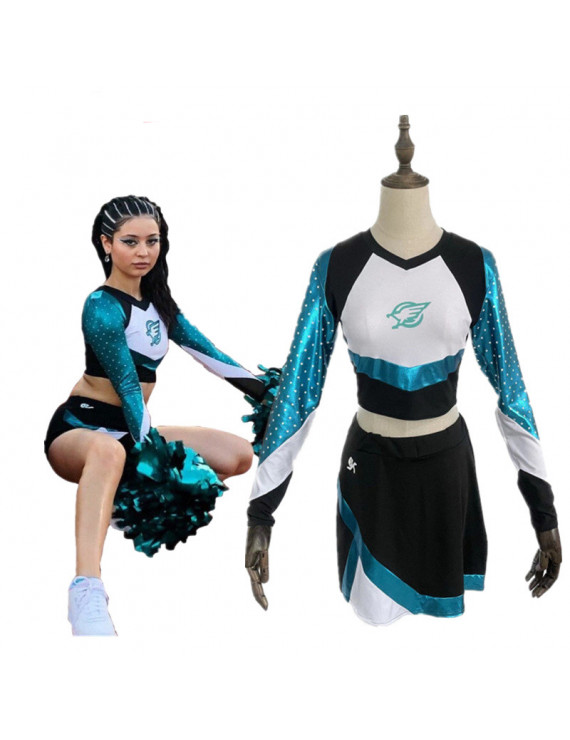 Euphoria Maddy Cheerleader long sleeve skirt Uniform Cosplay Costume