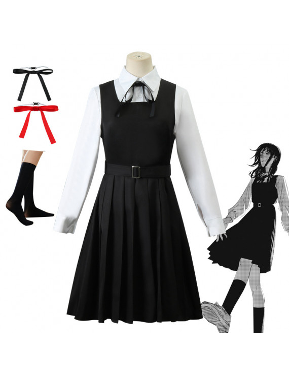 Chainsaw man COS suit Three Eagles uniform school uniform pleated skirt cosplay chainsaw man war demon suit