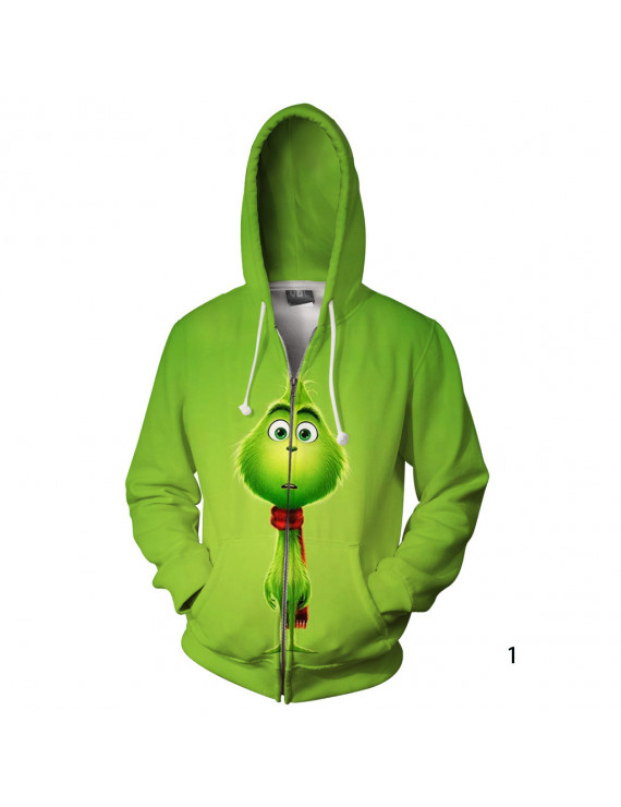 The Grinch 3D digital printing hooded pullover cosplay anime sweater