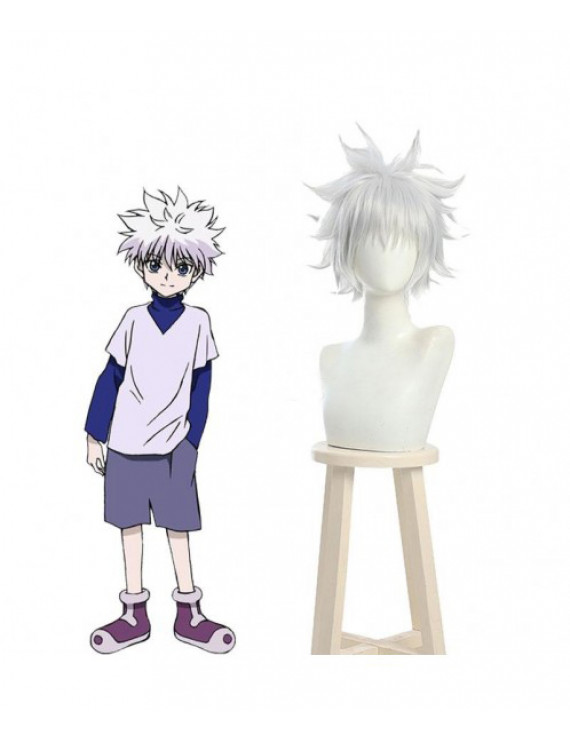 Hunter x Hunter Killua Zoldyck Short Grey Role Cosplay Wigs