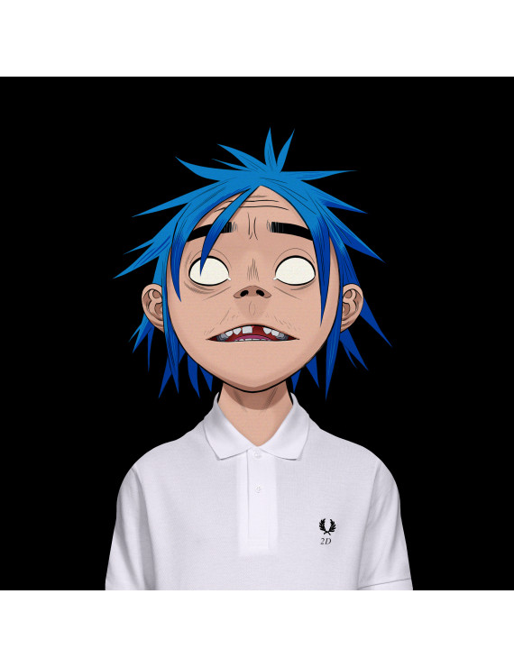 Gorillaz 2-D 2 D Blue Short Cosplay Wig