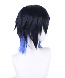 Vtuber Nijisanji 2434 Yugo Asuma Deep Blue Cosplay Wig
