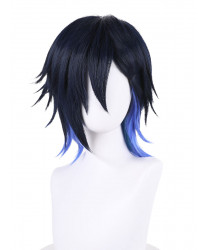 Vtuber Nijisanji 2434 Yugo Asuma Deep Blue Cosplay Wig