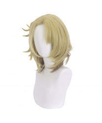 Vtuber Nijisanji Luca Golden Short Cosplay Wigs