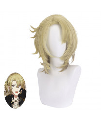 Vtuber Nijisanji Luca Golden Short Cosplay Wigs