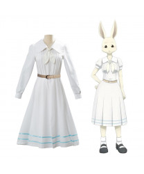 Beastars Haru White Long Sleeves Dress Cosplay Costume