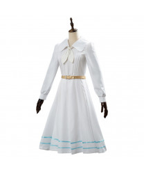 Beastars Haru White Long Sleeves Dress Cosplay Costume