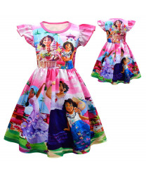 Encanto cartoon dress children's flying sleeve skirt A-line skirt
