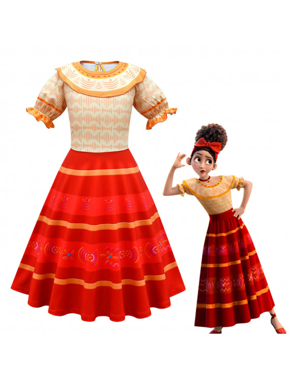 Encanto Dolores Madrigal Dress Disney Cosplay Costumes for Kid Children