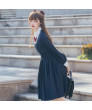 Top student jk orthodox basic model tr cute cute sweet solid color pleated skirt uniform dress
