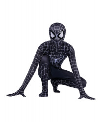 spiderman costume for children Black Zentai Kids Jumpsuit superhero Costume