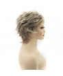 Short Blonde Pixie Cut Wavy Wigs for White Women Dark Brown Ombre Blonde Synthetic Hair Wigs