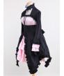 Tailor-made Cotton Black And Pink Lace Sweet Lolita Long Sleeve Maid Lolita Dress