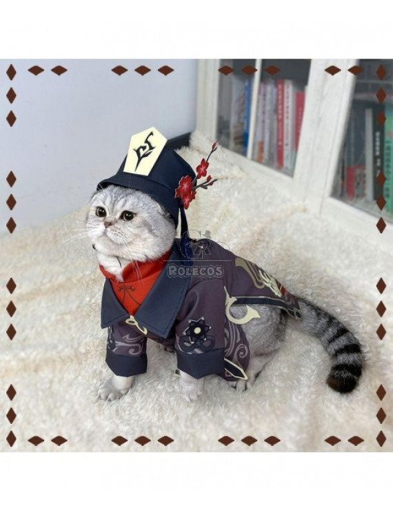 Genshin Impact Hutao Cosplay Costume for Cat