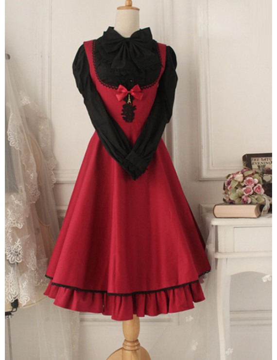 Tailor-made Retro Elegant Classic Lolita Sleeveless Dress for Female