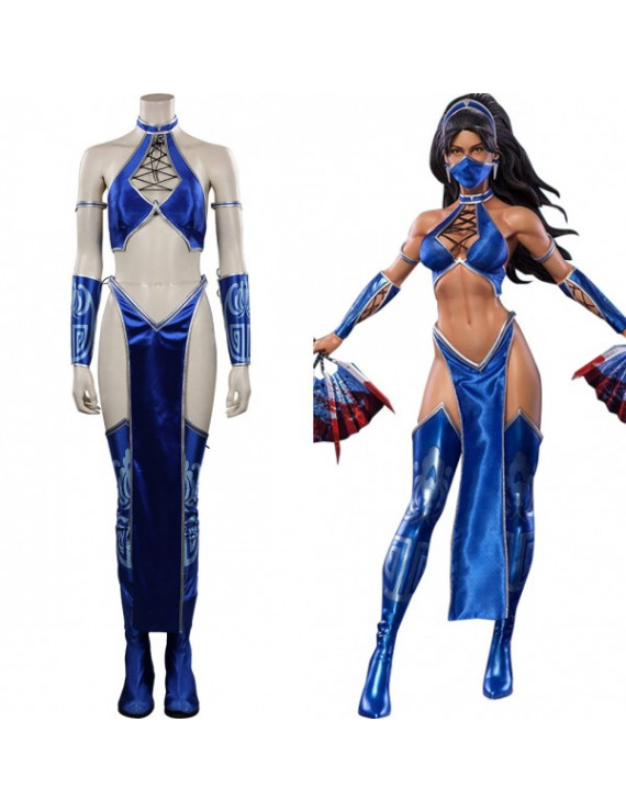 Mortal Kombat Kitana Game Cosplay Costume Halloween Carnival Suit