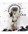 Indian Chief Feather Hat Kids Party Feather Hat Hairpin Headwear Decoration