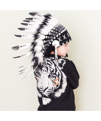 Indian Chief Feather Hat Kids Party Feather Hat Hairpin Headwear Decoration