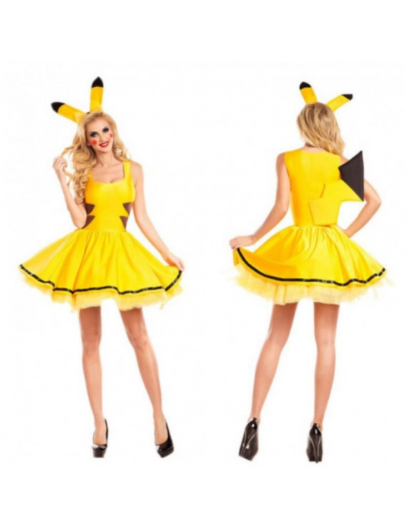 Pocket Monster Pikachu Dress Cosplay Costume