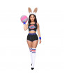 Bunny Squad Sexy film character clothing cosplay costume Halloween printed vest shorts set (without accessories)