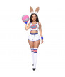 Bunny Squad Sexy film character clothing cosplay costume Halloween printed vest shorts set (without accessories)