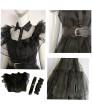 Wednesday Wednesday Addams cosplay costume Gothic Black Movie Lolita Dress