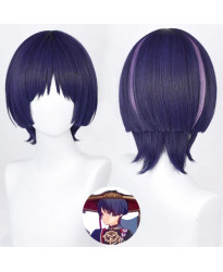Genshin Impact Scaramouche Purple Game Cosplay Wig