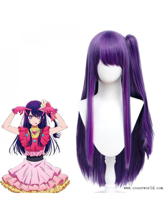 OSHI NO KO Ai Hoshino Long Straight Purple Cosplay Wig 60 cm