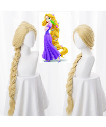 Tangled Princess Rapunzel Long Braid Anime Style Synthetic Cosplay Full Wig