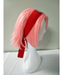 Naruto Haruno Sakura Pink Short Straight Cosplay Wig + headband