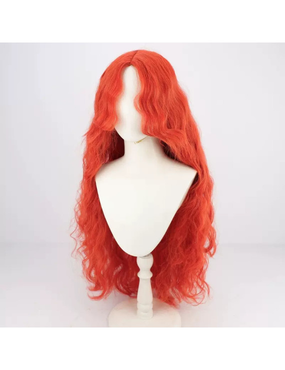 elden ring malenia sexy long wavy Orange Cosplay Wig