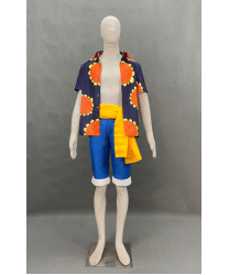 One Piece Dressrosa Monkey D Luffy Cosplay Costume
