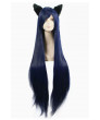 League of Legends Nine Tailed Fox Ahri Cosplay Long Blue Black Anime Styled Wig